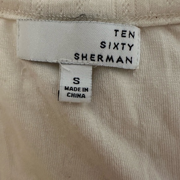 Ten Sixty Sherman Pointelle Longsleeve Top size S - Picture 6 of 7